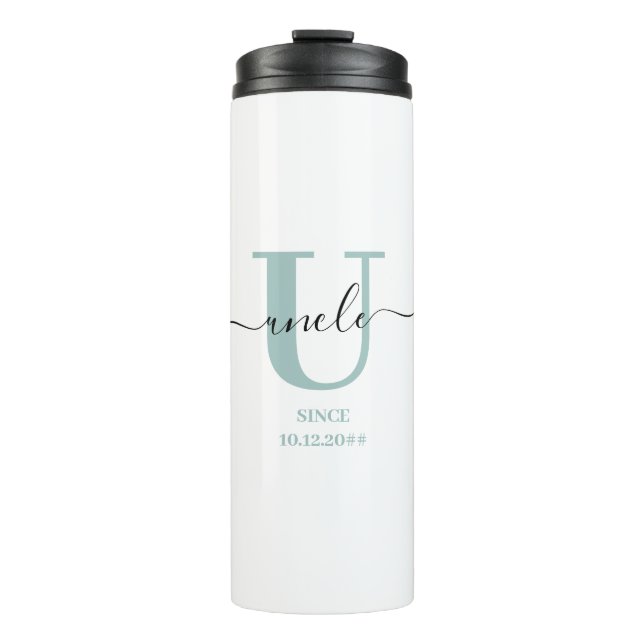 Uncle Elegant Script Monogram Thermal Tumbler (Front)