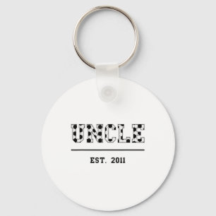 Uncle Est. 2011 Funny Sports Year Established Fath Keychain