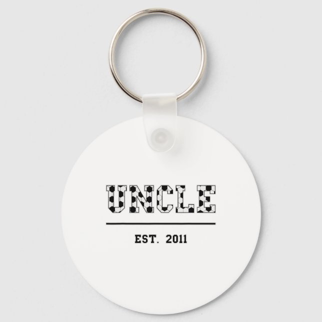 Uncle Est. 2011 Funny Sports Year Established Fath Keychain (Front)