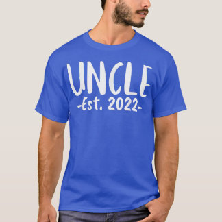 Uncle Est 2022 New Uncle Announcement Baby Shower  T-Shirt
