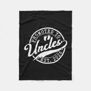 Uncle Est 2026 New Uncle Announcement Promoted To Fleece Blanket