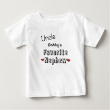 Uncle Favourite Nephew Baby T-Shirt Personalized
