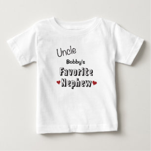Uncle Favourite Nephew Baby T-Shirt Personalized