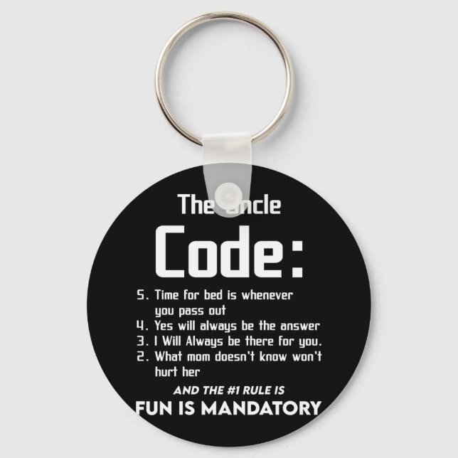 Uncle From Niece Nephew The Uncle Cool 5 Things Keychain (Front)
