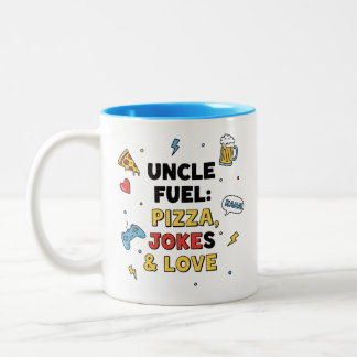 Uncle Fuel Mug – Pizza, Jokes & Love