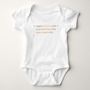 Uncle Funny Newborn Code Baby Saying Bodysuit