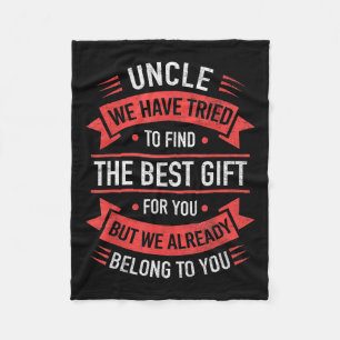 Uncle Funny Uncle Gifts Fathers Day From Niece Nep Fleece Blanket