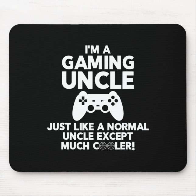 Uncle Gamer Funny Gaming Video Game Shirts  Mouse Pad (Front)
