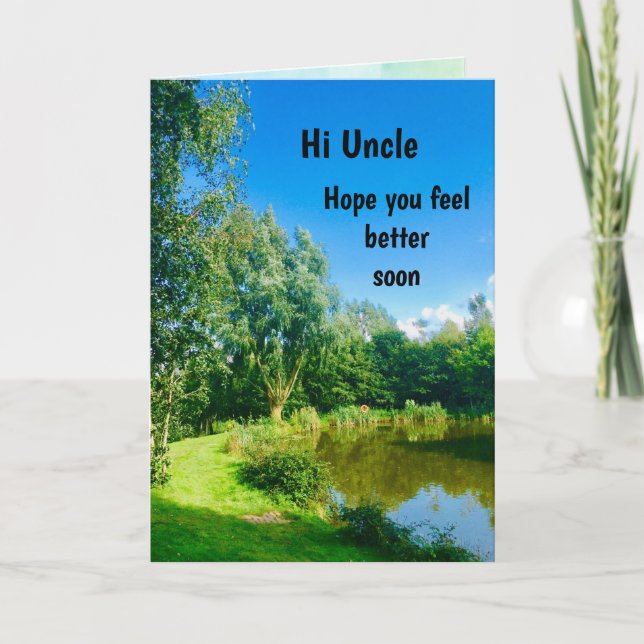Uncle Get Well Soon design Greeting Card (Front)