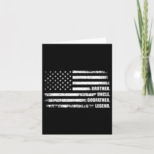 Uncle Godfather Legend Fun Best Funny Uncle  Card (Front)