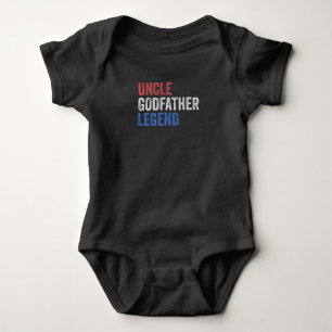 Uncle Godfather Legend Red White And Blue Baby Bodysuit