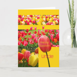 Uncle Happy Easter Tulip card