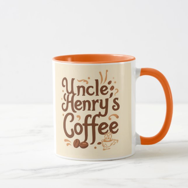 "Uncle Henry’s Coffee: Cozy Vintage Mug Design" (Right)
