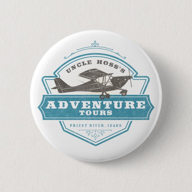 Uncle Hoss's Adventure Tours 2 Inch Round Button (Front)