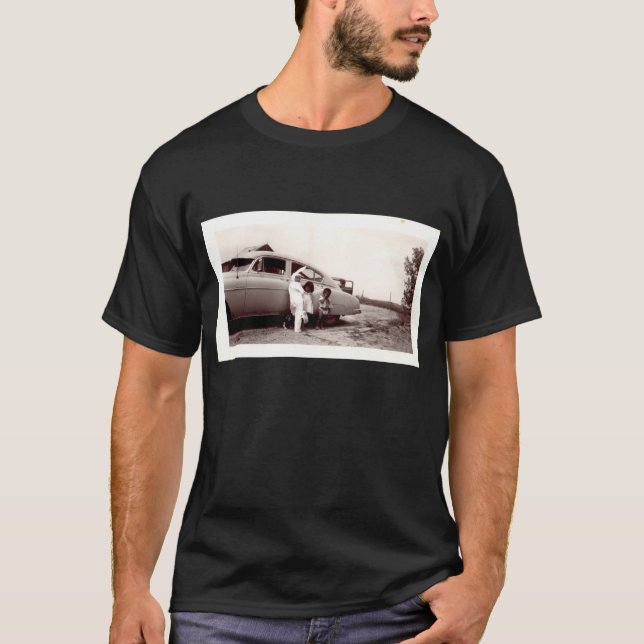Uncle in bunny suit black tee (Front)