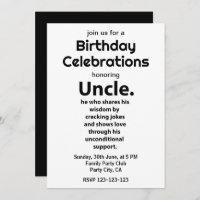Uncle Inspirational Funny Quote Birthday Uncle