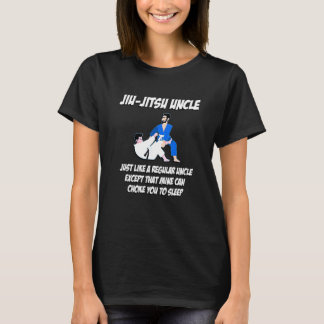 Uncle Jiu-Jitsu Choke You To Sleep Karate Design T-Shirt