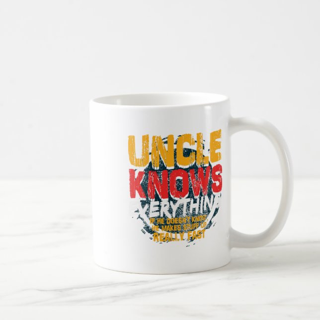Uncle Knows Everything Funny Uncle Fathers Day Gif Coffee Mug (Right)
