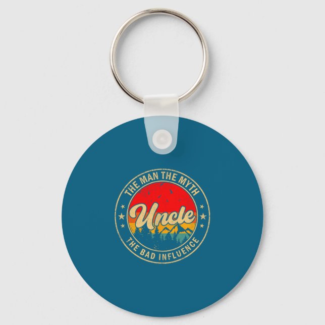 Uncle Man Myth Bad Influence Keychain (Front)