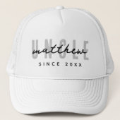 Uncle Modern Elegant Simple Father's Day Trucker Hat (Front)