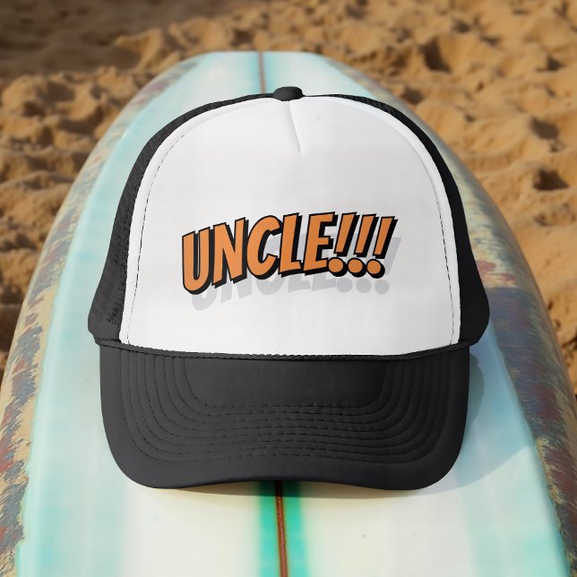Uncle!!! Modern Simple Cool Comic Trucker Hat (Creator Uploaded)
