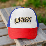 Uncle!!! Modern Simple Cool Comic Trucker Hat<br><div class="desc">This simple and modern design is composed of san serif typography.</div>