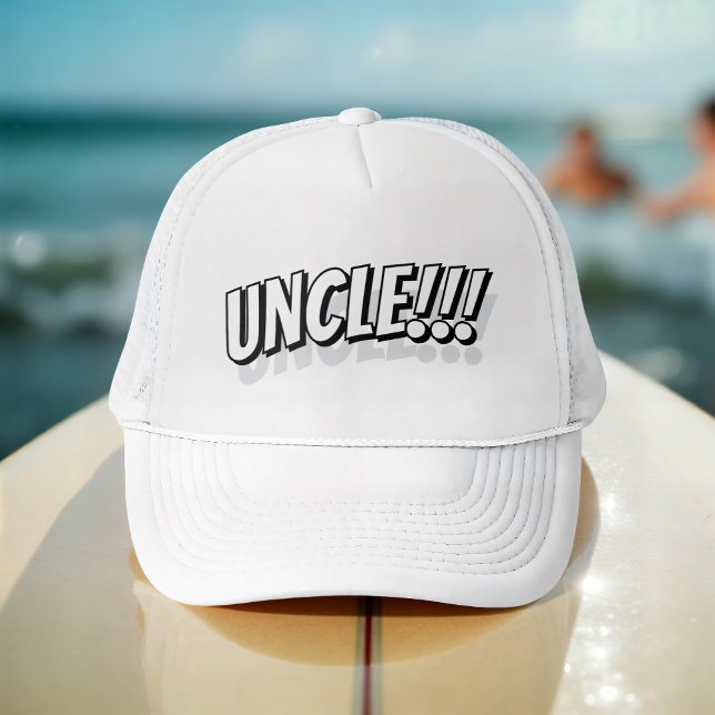Uncle!!! Modern Simple Cool Comic Trucker Hat (Creator Uploaded)
