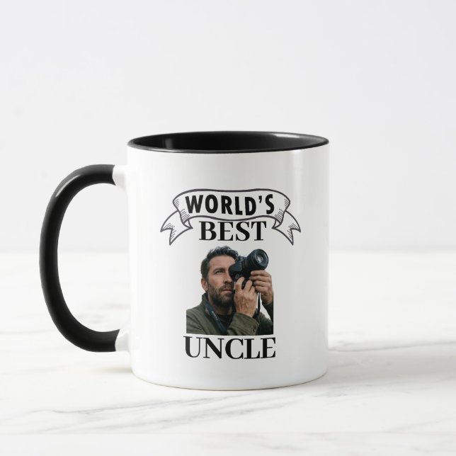Uncle Mug - Worlds Best Uncle Personalized Photo (Left)