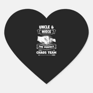 Uncle Niece A Perfect Chaos Team Godfather Gift Heart Sticker