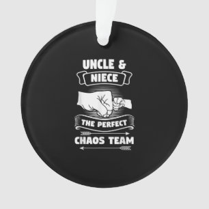Uncle Niece A Perfect Chaos Team   Uncle Gifts Ornament