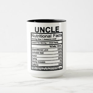 Uncle Nutritional Facts Mug