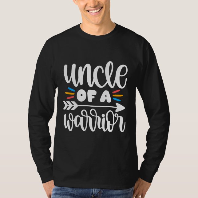 Uncle Of A Warrior Autism Awareness T-Shirt (Front)