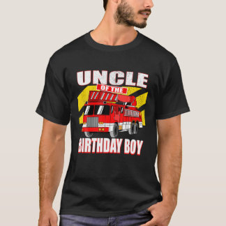 Uncle Of Birthday Boy - Birthday Fire Truck T-Shirt