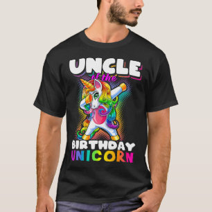 Uncle of Birthday Unicorn Dabbing Unicorn Matching T-Shirt