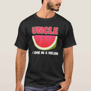 Uncle Of One In A Melon Family Matching Watermelon T-Shirt