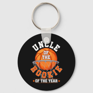 Uncle Of Rookie 1st Birthday Sketll Family Matchin Keychain