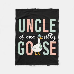 Uncle of Silly Goose Ft Birthday Party Family Fleece Blanket