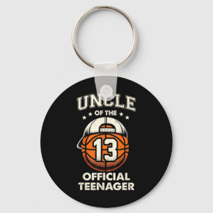 Uncle Of The 13 Official Teenager 13th Birthday Sk Keychain