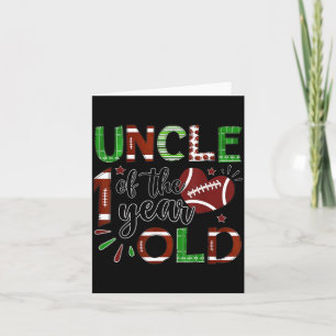 Uncle Of The 1 Year Old Football 1st Birthday Boy  Card