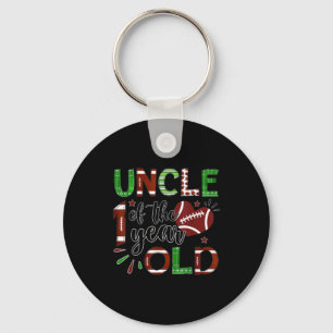 Uncle Of The 1 Year Old Football 1st Birthday Boy  Keychain