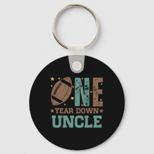Uncle Of The 1 Year Old Football 1st Year Down Bir Keychain