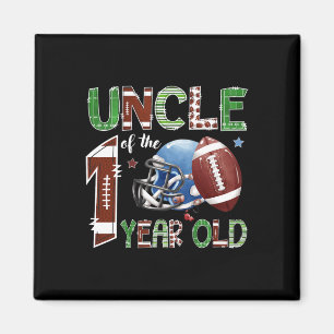 Uncle Of The 1 Year Old Football 1st Year Down Bir Magnet