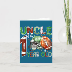 Uncle Of The 1 Year Old Football Lover 1st Birthda Card
