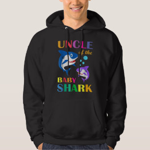 Uncle Of The Baby Birthday Shark Uncle Shark Chris Hoodie
