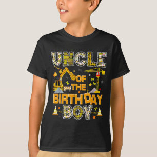 Uncle Of The Birthday Boy Construction Worker T-Shirt
