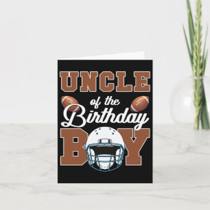Uncle Of The Birthday Boy Football Party Family Ma Card