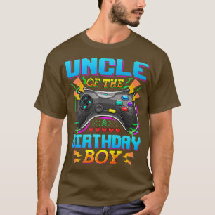 Uncle Of The Birthday Boy Gamer Level Unlocked Vid T-Shirt
