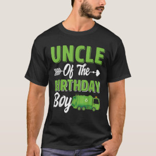 Uncle Of The Birthday Boy Garbage Truck Matching F T-Shirt