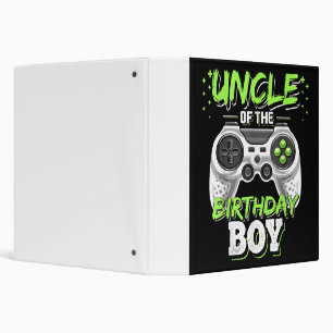 Uncle of the Birthday Boy Matching Video Game Binder