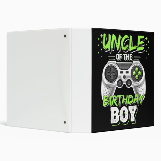 Uncle of the Birthday Boy Matching Video Game Binder (Background)